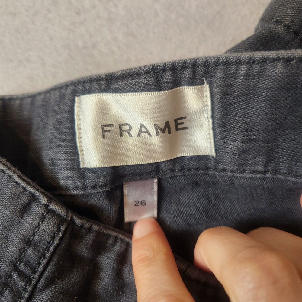 FRAME‎ Utility Barrel Pants Size 26 Charcoal Gray High Rise - Picture 5 of 10
